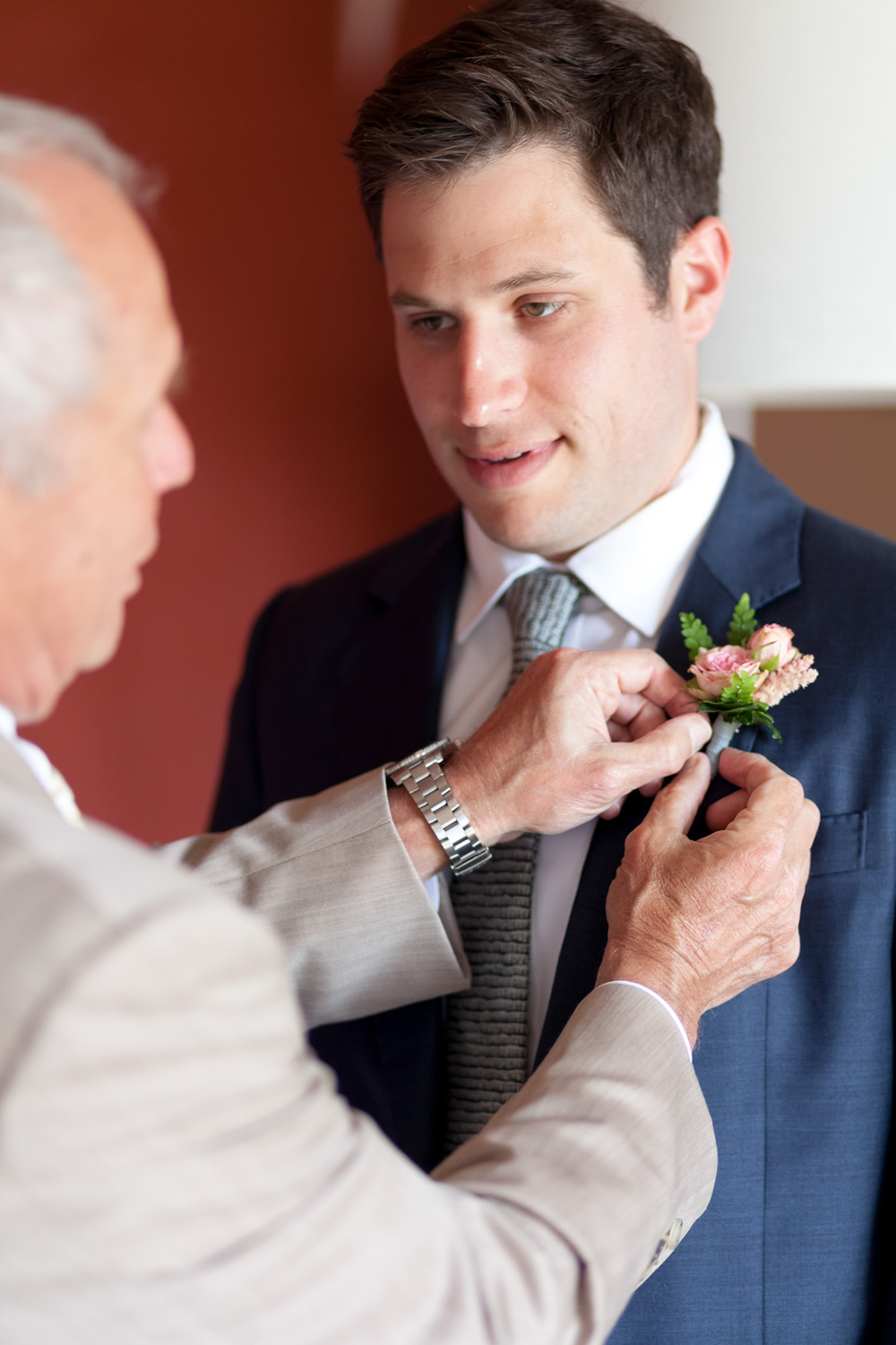 Detail of groom:Wedding in Val d'Orcia